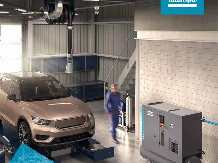 Compressore a vite a iniezione di olio a velocità variabile Atlas Copco G 2-7 VSD