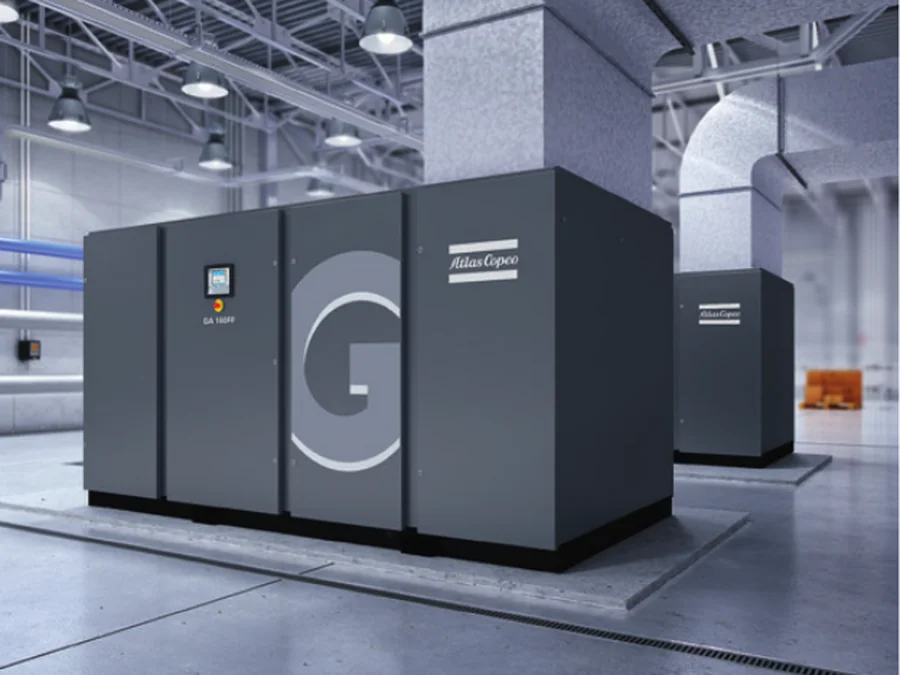 Compressore a vite a iniezione di olio a velocità variabile Atlas Copco GA 110-160 VSD