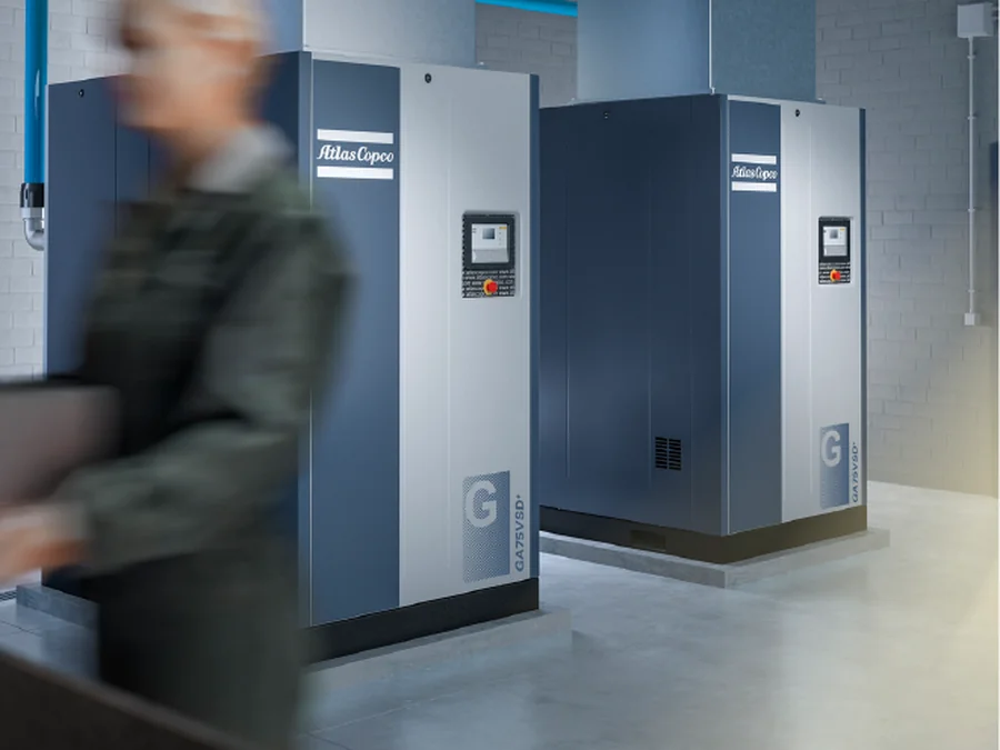 Compressore a vite a iniezione di olio Atlas Copco GA 37-110 VSD+