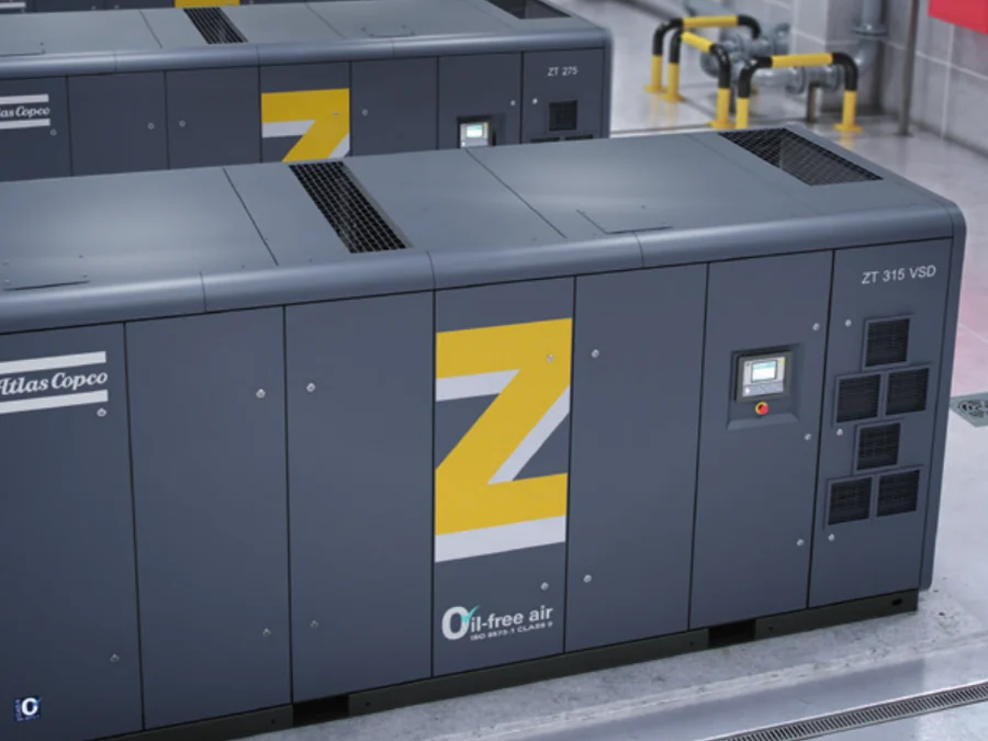 Compressore a vite oil-free a velocità variabile Atlas Copco ZR/ZT 132-315 VSD