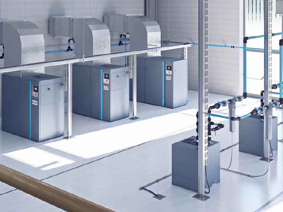 Compressore a vite oil-free Atlas Copco ZR/ZT 30-55 FLX a doppia velocità